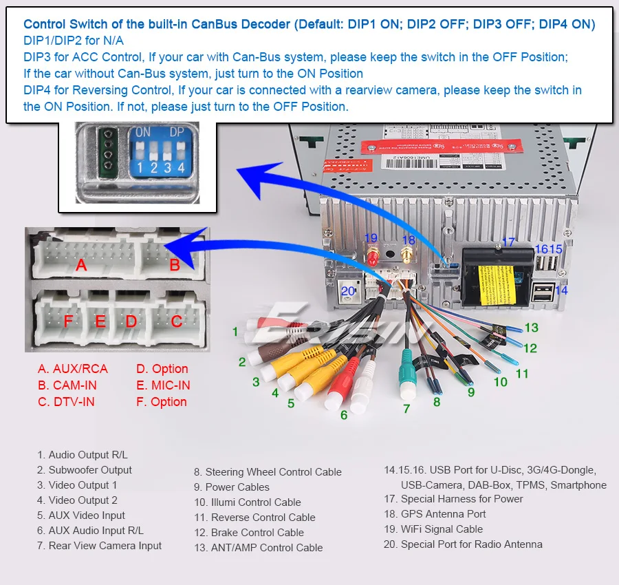Sale Erisin ES4856T 7" Android 9.0 Pie Car DVD Player SD GPS 4G OBD DAB+ Radio for VW T5 Multivan TOUAREG 22