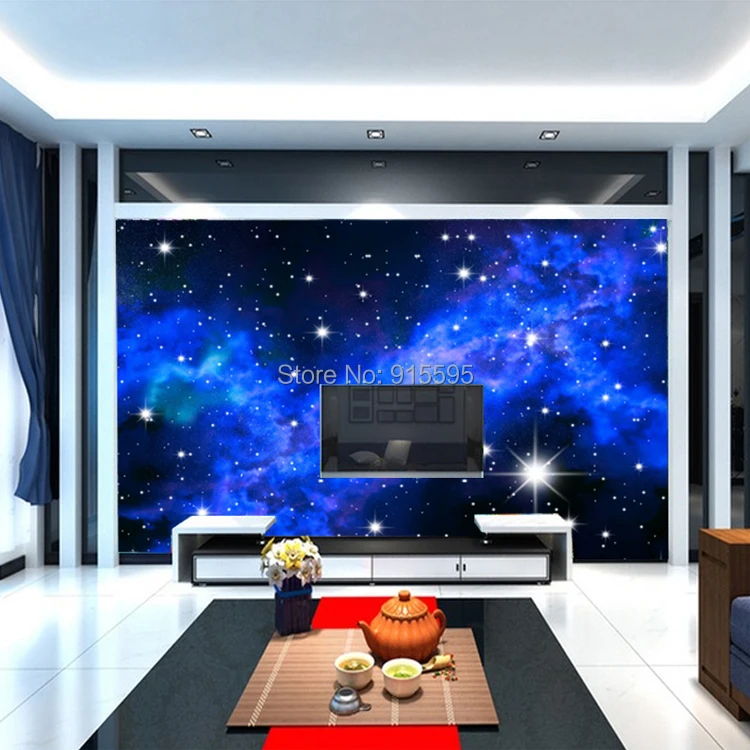 Пользовательские фото обои 3D Звезда потолок обои 3D гостиная спальня КТВ бар потолок настенная живопись Нетканые Обои фреска