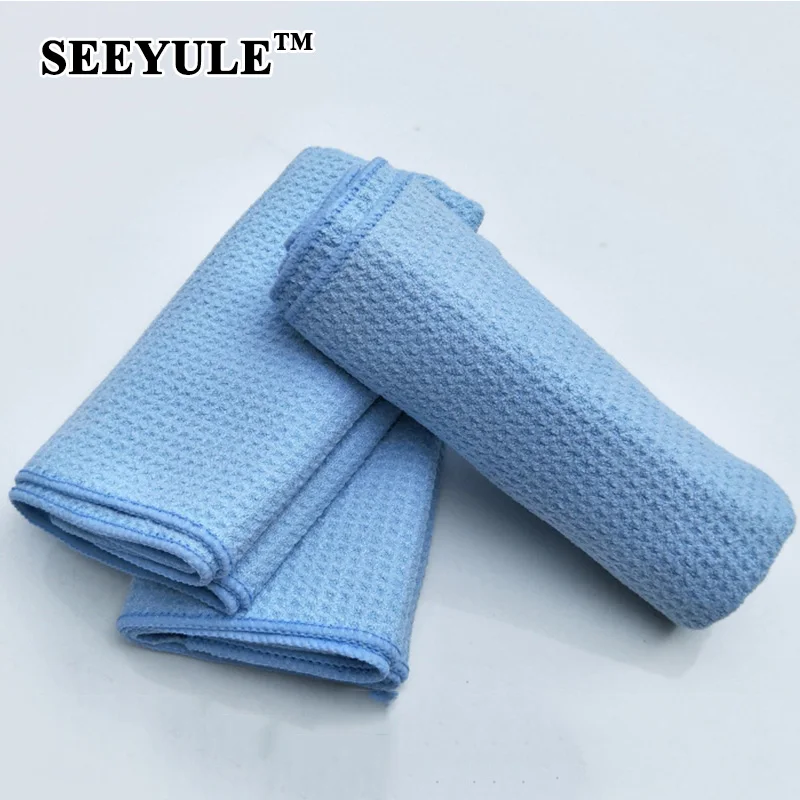

1pc SEEYULE Microfiber Car Wash Towel Durable Use Strong Water Absorption Dust Remove Car Cleaning Cloth for Car Kitchen Window