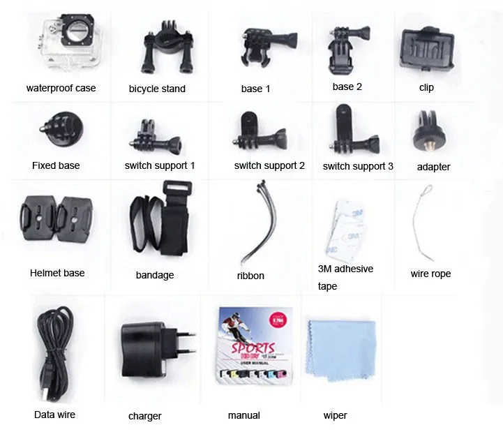 Водонепроницаемая Экшн камера Goodpa 100% фирменное название go pro style SJ4000 30 М 1080P Full HD DVR