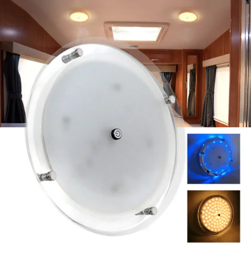 

8.5"/7"/ 5"/ 3.5" LED Lamp 24 V DC LED Circular Crystal Roof Ceiling Light Caravan/RV/Motorhome/Marine