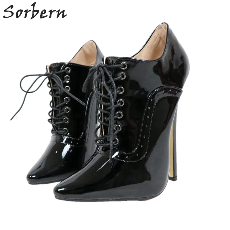Sorbern/туфли-лодочки на высоком каблуке для стриптиза; женская обувь на каблуке 18 см; размер 43; женские туфли-лодочки на шпильке с острым носком на заказ; женские туфли-лодочки - Цвет: Black