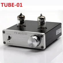 2017 novo FX-AUDIO tubo-01 mini áudio preampères tubo amplificador buffer 6j1 alta fidelidade dac áudio pré amplificador dc12v/1a vermelho lâmpadas de tubo led