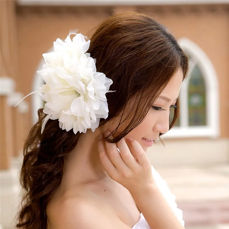 Boho Cloth Hair Flowers For Women Bridal Wedding Prom Party Hair