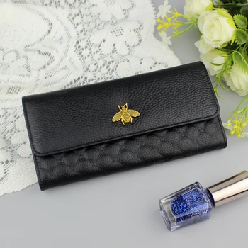 

High Quality Fashion Women Wallet Long Genuine Leather Women Wallet Luxury Brand Purse Female Clutch Ladies Real Leather Wallets