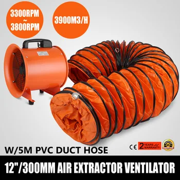 

300mm Fume Extractor Dust / Fan + 5m Duct Basement Workshop Factories