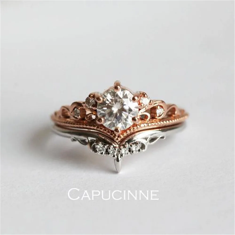 Luxury Wedding Ring Set Couple Love Stone Rings for Women Jewelry Ladies Accessories Ring Bague Femme Wholesale Anel O4N989