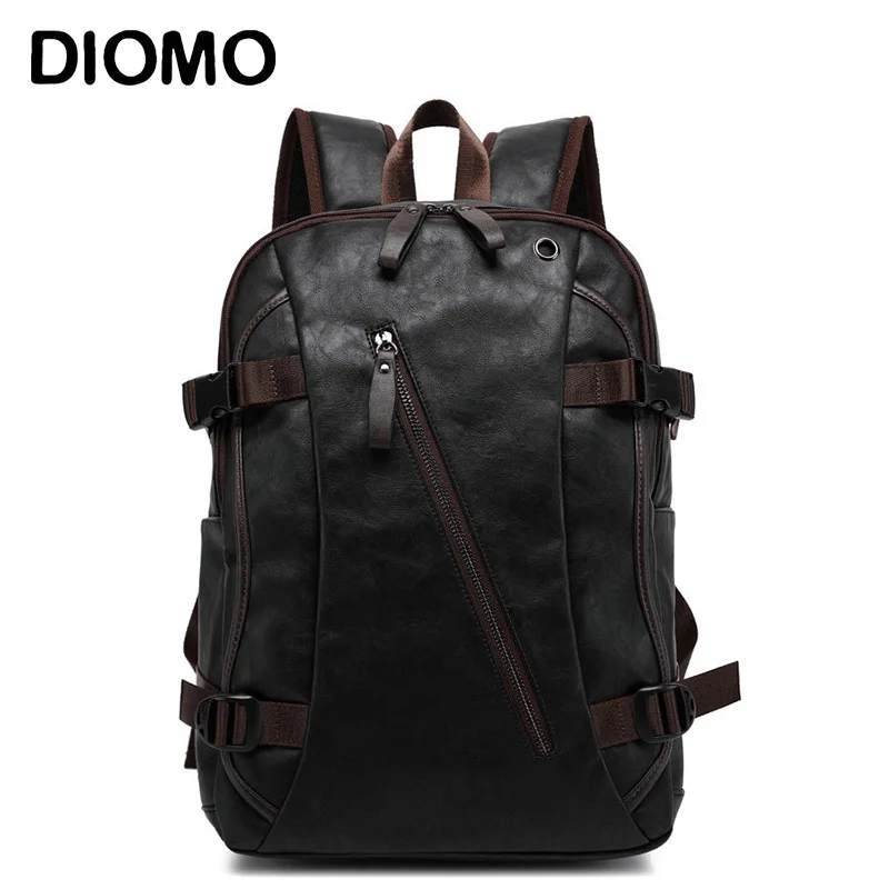 

DIOMO Men Backpack 14 / 15.6 Inch Laptop Rucksack School Bag Waterproof Travel Backpack Male Notebook Computer Bag Black Brown