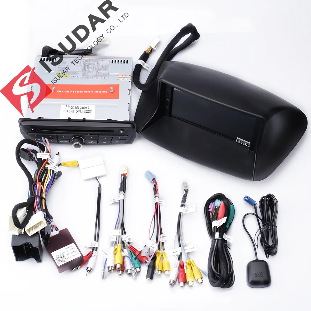 Best Isudar 1 Din Automotivo Radio Android 9 For Renault/Megane 3 Fluence GSP Car Multimedia DVD Player 8 Core RAM 4G ROM 64G DSP DVR 5