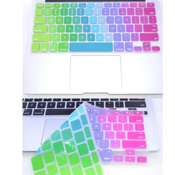 

(2pcs) US layer ultra Thin Silicone Keyboard Protector Film Cover Skin For Mac book Air 13 Pro 13 15'' retina cute stickers
