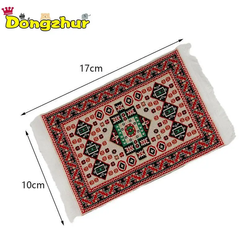 

Hand Woven Turkish Rugs Doll House Mini Carpet Mat Miniature Casa De Boneca For 1:12 Scale DIY Dollhouse Accessories Kit