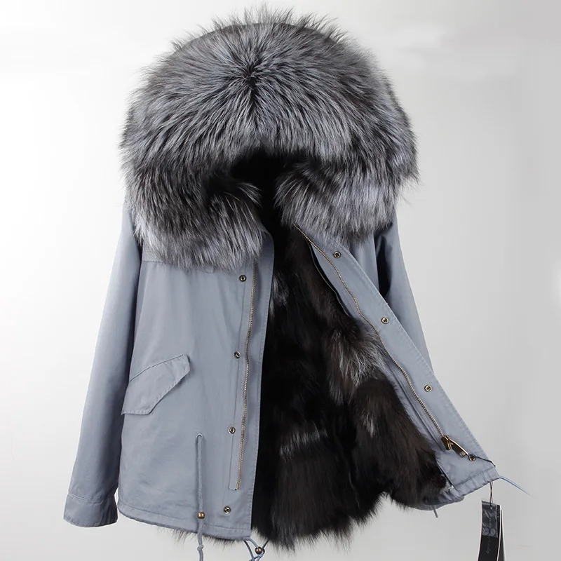 

2019New Fashion Winter jacket women outwear thick parkas natural raccoon collar real fur hooded real warm fox fur liner hot sale