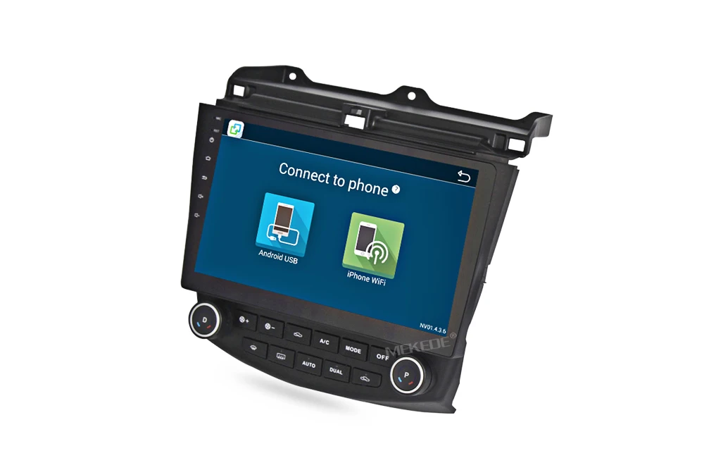 Perfect 2G+32G android 7.1 1024X600 HD Car DVD Player for Honda Accord 7 2003-2007 with GPS Radio  dual / Single Zone Climate Control 15