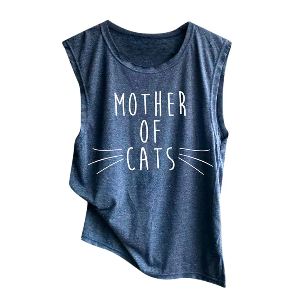 

Tank Top Women Sleeveless Print Shirt Casual Loose Tank Top Loose O-Neck Stretch Soft Daily Casual Comfortable Summer Top