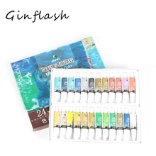 Профессиональный 12/18/24 цвета 12 мл Каждая трубка масляная краска пигментная краска цвета картина пигменты для рисования набор предметов для изо