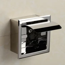 Рулон туалетной бумаги из нержавеющей стали водонепроницаемый Скрытый держатель для салфеток H99F