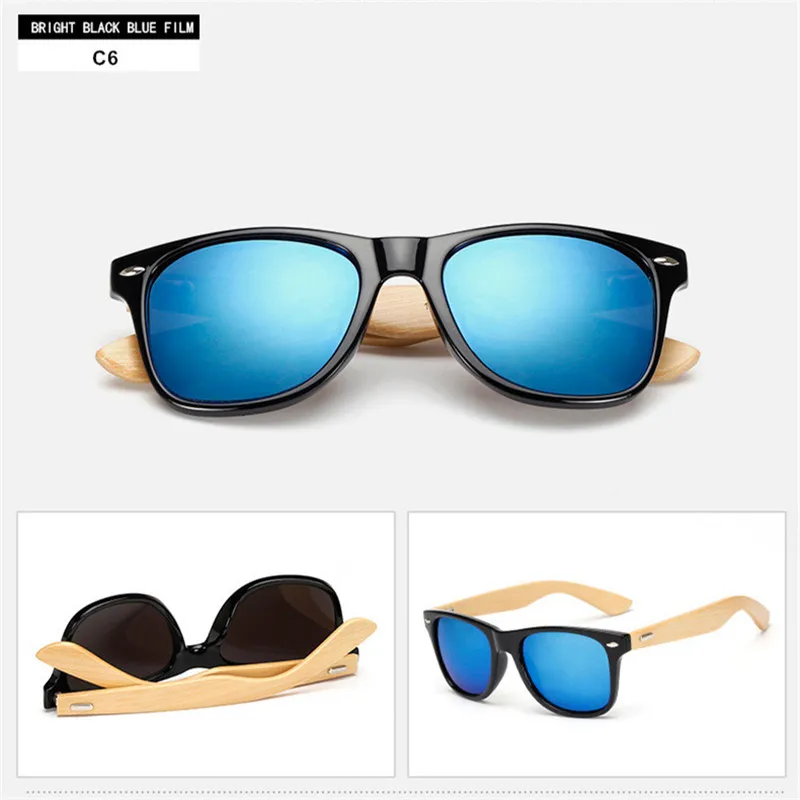 Yooske Bamboo Солнцезащитные очки для мужчин и женщин путешествия очки Защита от солнца Очки старинные деревянные очки ногу моды бренд Дизайн - Цвет линз: C6