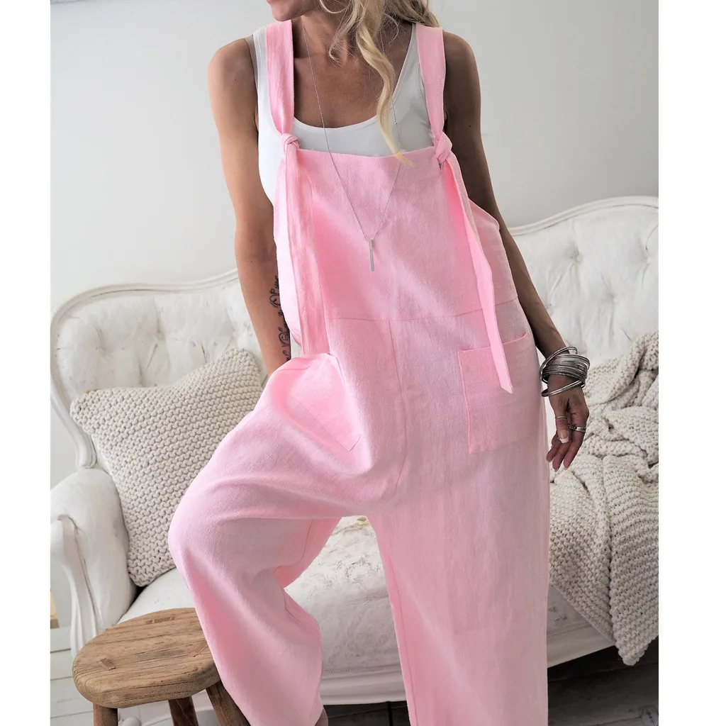 

Women Baggy Jumpsuits Wide Leg Bib Pants Ladies Girls Harem Jumpsuit Summer Overalls Rompers Strappy Onesies Casual Jumpsuit