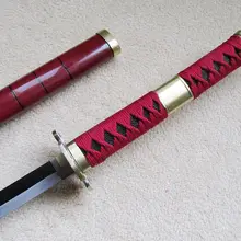 S2675 аниме RORONOA Зоро сандай китцу меч GUNMETAL Средний край Хамон 4" одна деталь