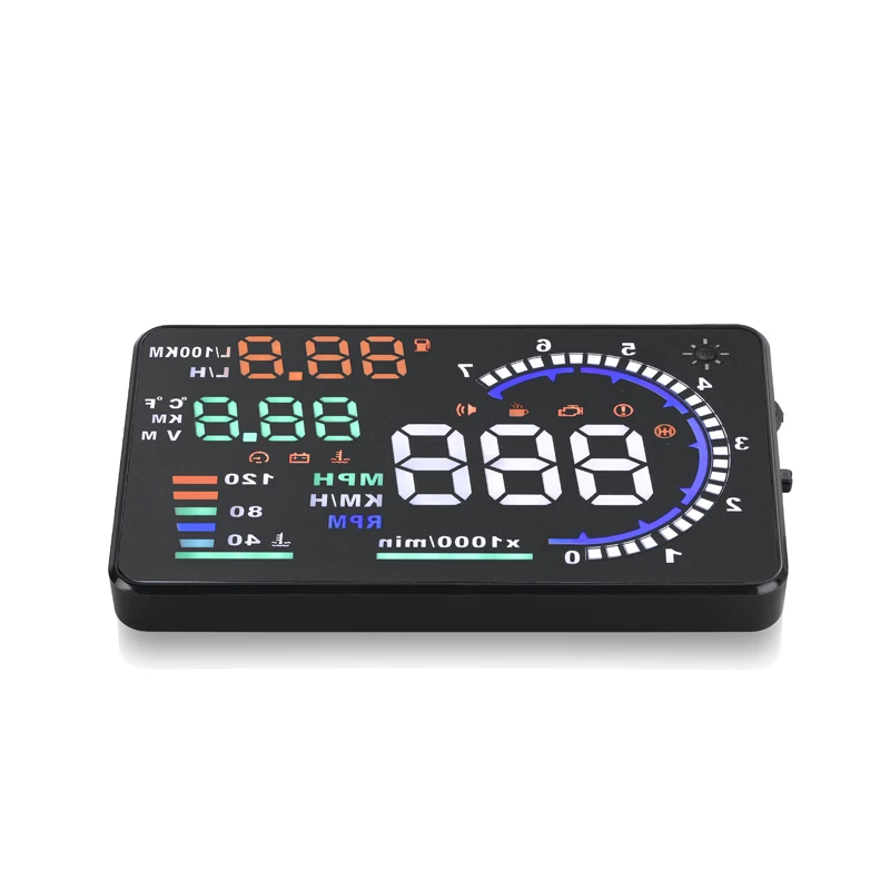 Автомобильный проектор JUEFAN A8 HUD Plug and play ODB II скоростной сигнализация на усталость