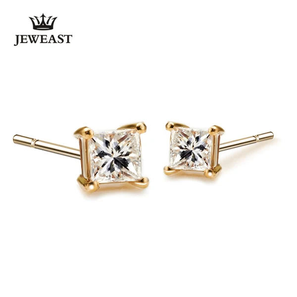Jeweast 18k Pure Gold 750solid Natural Diamonds Stud Earrings Jeweast 18k Pure Gold 750solid Natural Diamonds Stud Earrings Clic And Elegant Affordable Price Le Diamond In From Jewelry