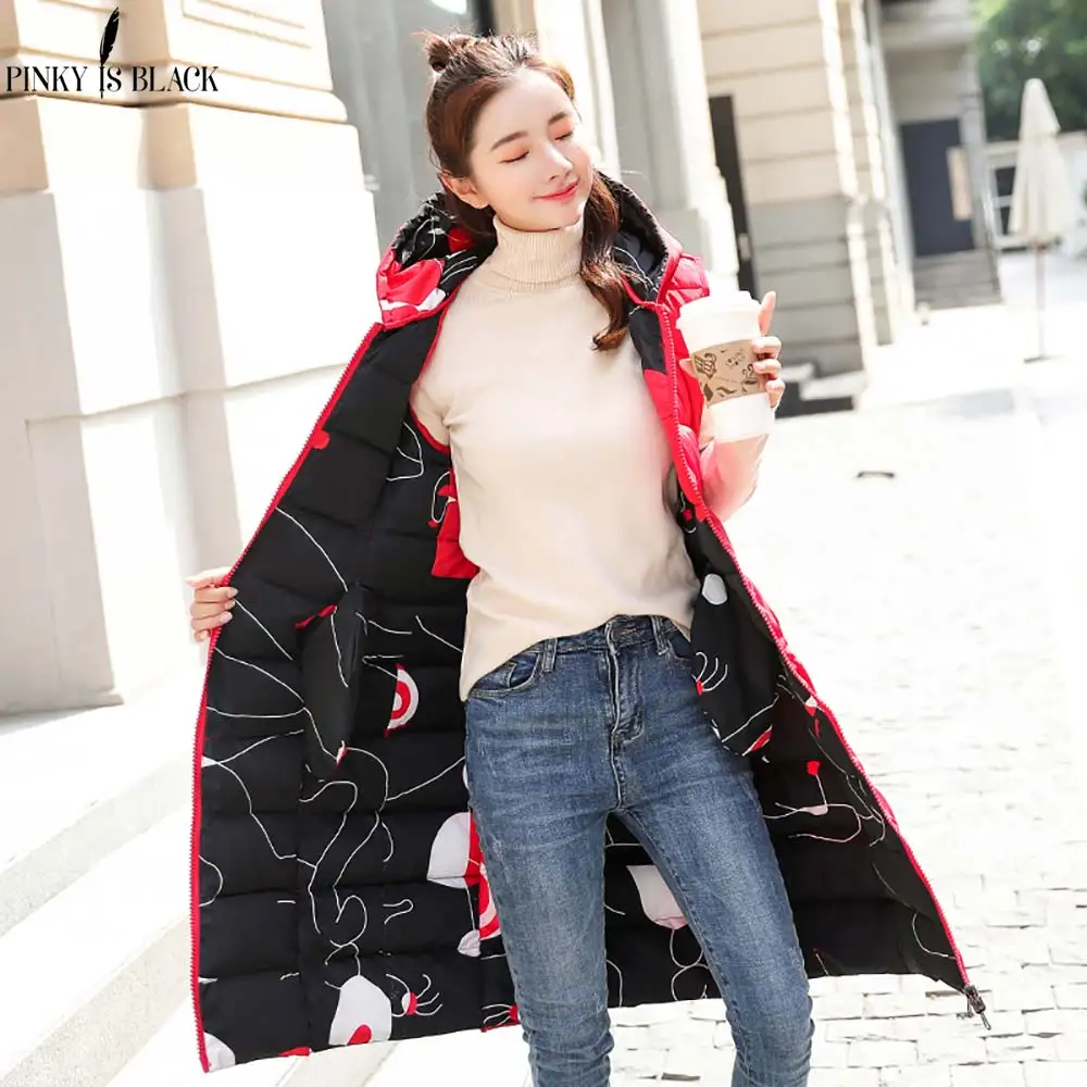 PinkyIsBlack Plus Size 3XL Women Winter Vests 2018 New Long Vest Cotton