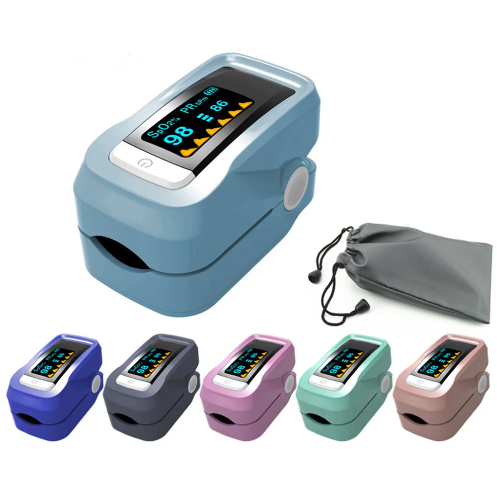 

MHKBD Finger Pulse Oximeter with Cute Bag SpO2 Heart Rate Measuring Instrument OLED Fingertip Oximetro Pulsioximetro KBD0049