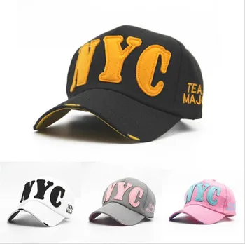 

Baseball Cap Hombre Women Cotton NYC Letter Worn Hip Hop Dad Hat Men Casual Adjustable Snapback Trucker Hat Curved Visor Caps