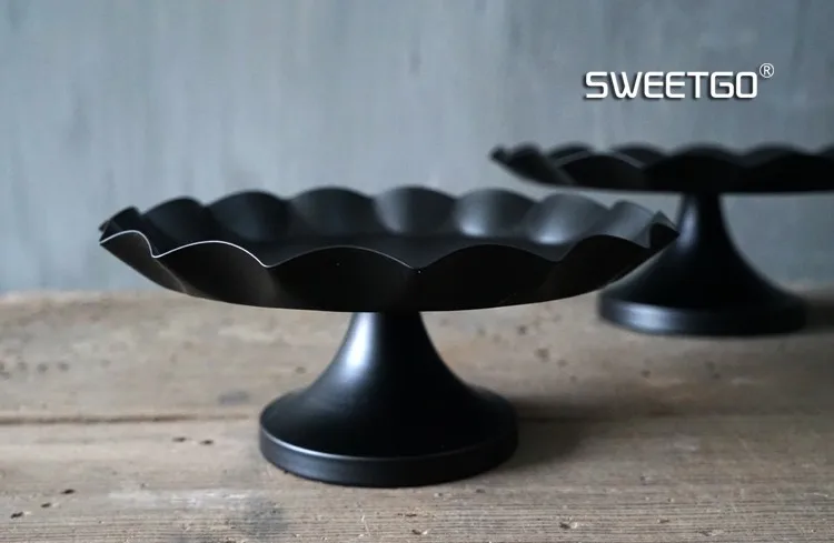 SWEETGO " /6"/" металлический торт стенд черный цвет кекс пластина Инструменты для торта поднос для парфюмерии конфеты бар аксессуар для украшения дома