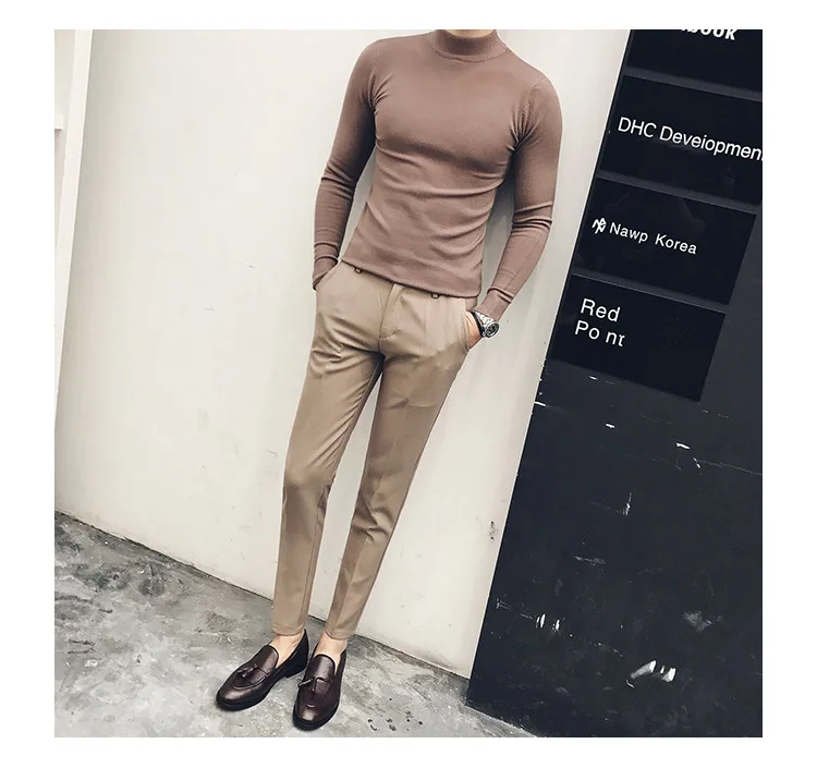 best sweaters for men MRMT 2022 Brand Autumn New Knitting Men's Sweater Pullover for Male Half High Collar  Sweater sweater crewneck