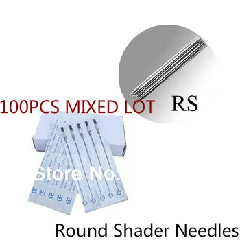 

100pcs/box Mixed Lots Disposable Sterilized tattoo needles Round Shader 3RS,5RS,7RS,9RS,11RS,13RS,15RSTattoo Needles