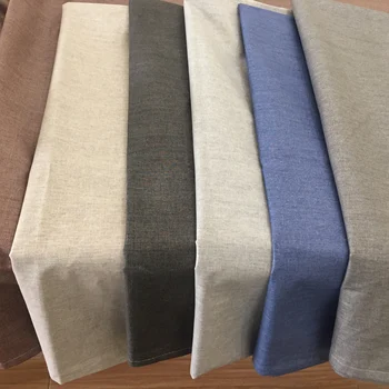 

Japanese style cotton and linen solid color tablecloth table cloth waterproof linen fabric handmade cloth coffee table art fabri