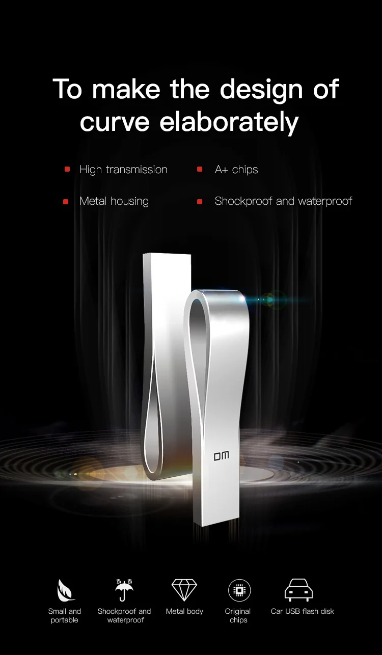 Pen drive dm usb metal 4gb pd136
