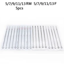 5 шт. сортированные стерилизованные иглы татуировки 3/5/7/9/11/13/15RM/F иглы мануального татуажа бровей, Naalden Перманентный макияж