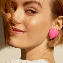 Dvacaman, красные серьги-гвоздики в форме сердца, летние, цветные, любовь, серьги,, новинка, для женщин, девушек, подарок на свадьбу, вечеринку, Трендовое ювелирное изделие