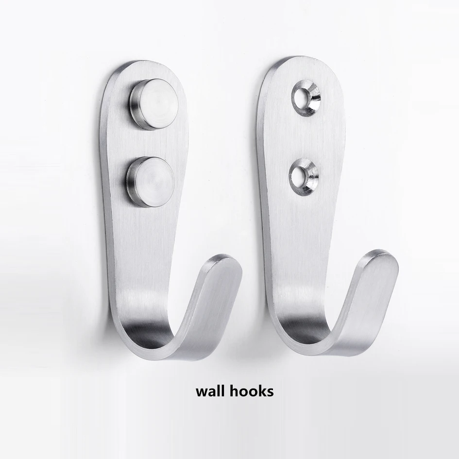 

Stainless Steel Hook Wall Hanging /Bathroom Door Back Coat /Kitchen Bathroom Single Coat Bag Single Hook