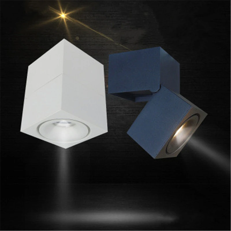 Square Led downlight Surface mounted 3W/7W AC85-265V Adjustable 90 degrees Spot light 360 Rotatable led lamp LED Ceiling Lamp Square Led downlight Surface mounted 3W/7W AC85-265V Adjustable 90 degrees Spot light 360 Rotatable led lamp LED Ceiling Lamp