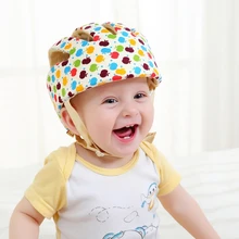 Мягкий шлем для детей, защита для детей защитный шлем хлопок детская шляпа детский горнолыжный шлем малыш Регулируемый защитный шлем для ходьбы