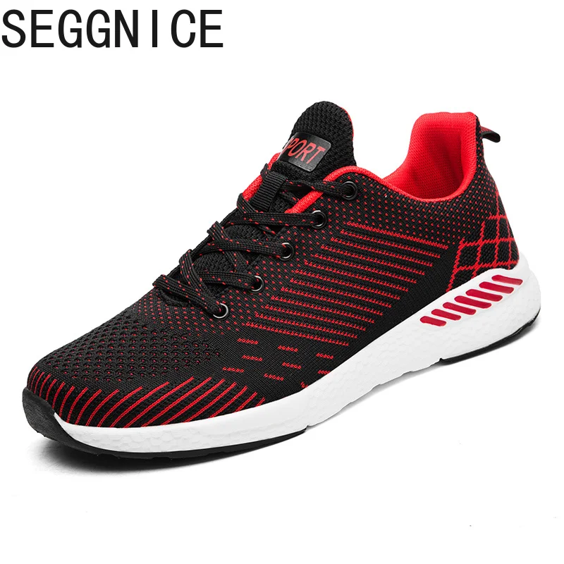 

SEGGNICE Plus Size Sneakers Women Sport Spring Summer Breathable Shoes Casual Flats Ladies Shoes Zapatos Mujer 2019 Fashion