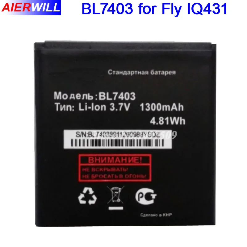 Аккумулятор BL7403 для Fly iq431 аккумулятора высококачественный 1300 мАч|Аккумуляторы