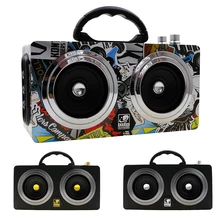 20W Wooden High Power Outdoor Bluetooth Speaker Wireless Stereo Super Bass Subwoofer Dancing Loudspeaker with fm radio sound car