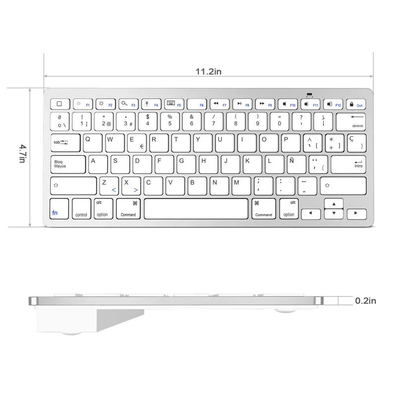 6 Bluetooth Spainish Keyboard