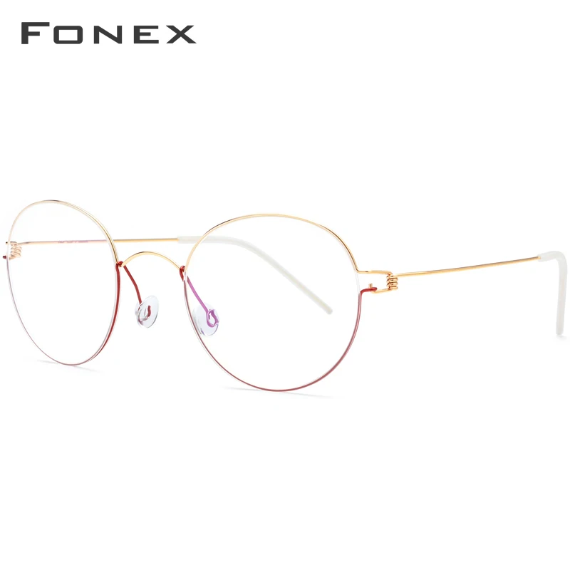 FONEX оптические очки из титанового сплава мужские по рецепту в оправе корейские
