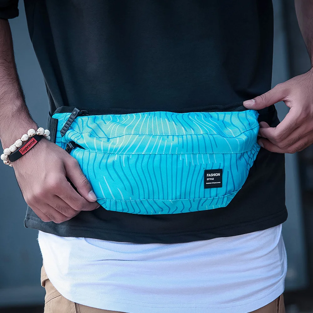 

Blue pocket men and women crossbody bag outdoor sports running bag Korean card bag