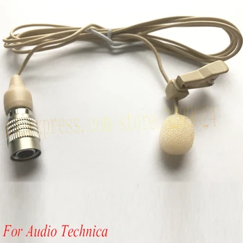 

Free Shipping Pro Beige Omni-directional Lapel Lavalier Condenser Microphone For Audio Technica Wireless MIC system
