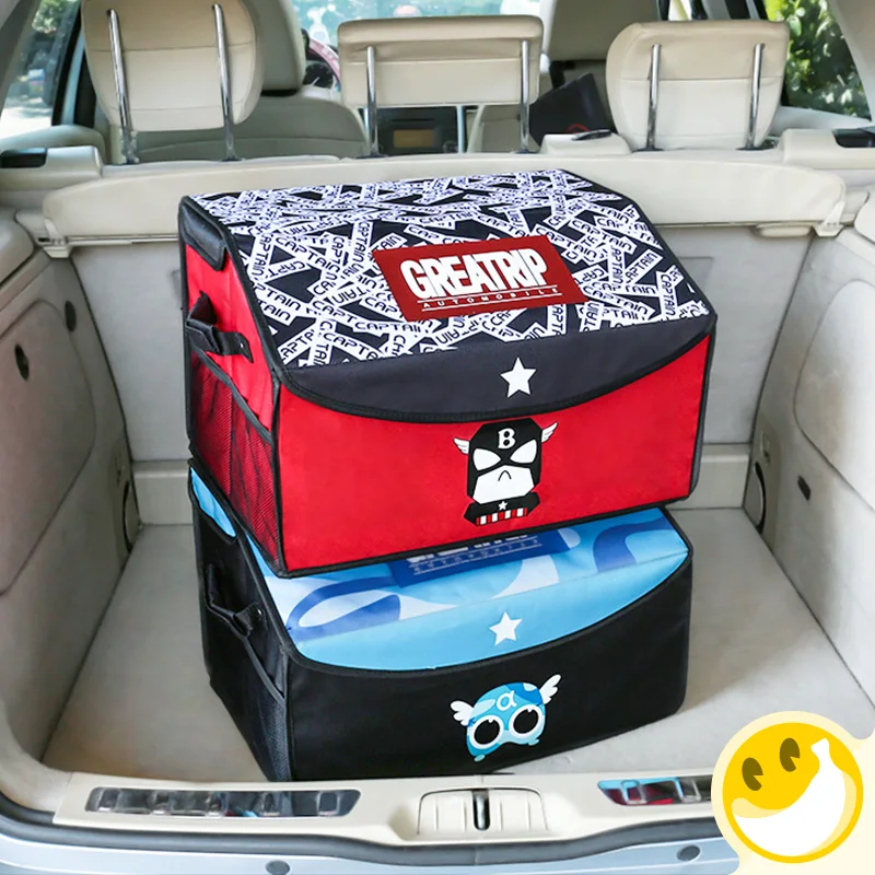 

Marvel Style Car Trunk Organizer Toy Cargo Container Storage Box Collapsible Organizador Coche Bag Auto Interior Accessories