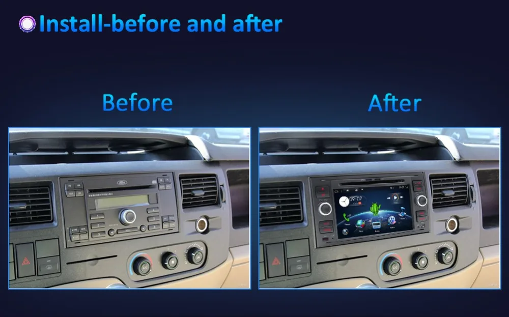 Bosion автомобильный мультимедийный плеер Восьмиядерный Android автомобильный DVD gps Авторадио 2 Din 7 ''для Ford/Mondeo/Focus/Transit/C-MAX/S-MAX/Fiesta