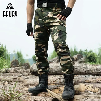 

Military Uniform Tactical Pants Multi Pockets Men's Cargo Pants Army Green Camouflage Camo Workwear Uniform Military Clothing