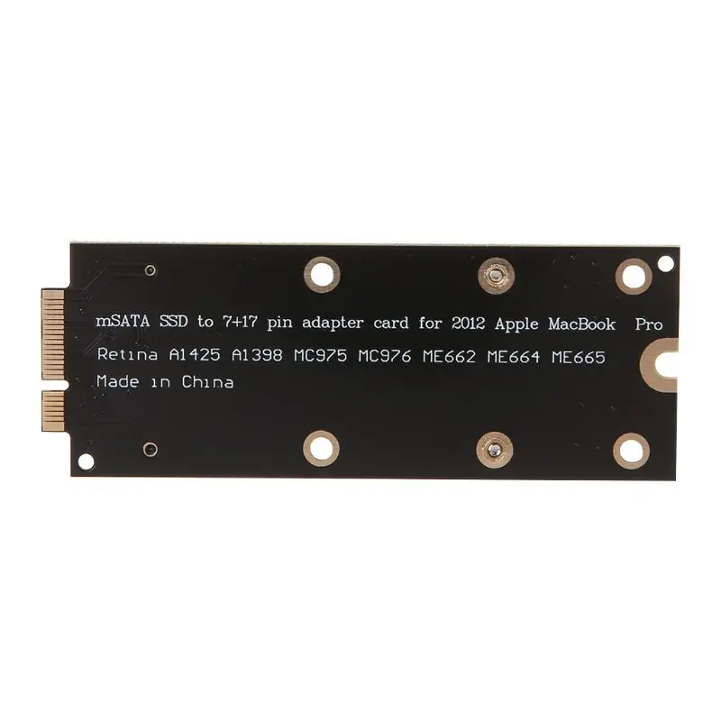 Новый Мини MSATA 7 + 17 Pin mSATA SSD для MACBOOK PRO Retina MC976 A1425 A1398 A1418 A1419 адаптер жесткого диска