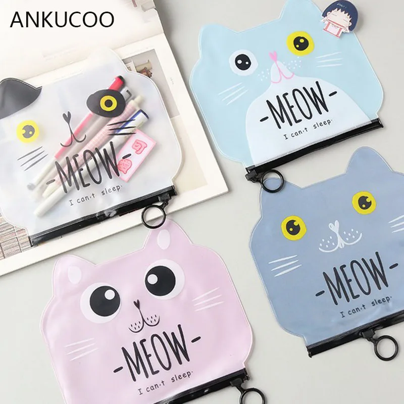 

Cute Cat Women Fashion Cosmetic Bags Travel Organizer Necessary Beauty Case PVC Toiletry Bags Makeup Bag Bath Wash Make Up Box